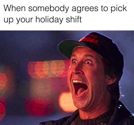 nurses holiday shift meme